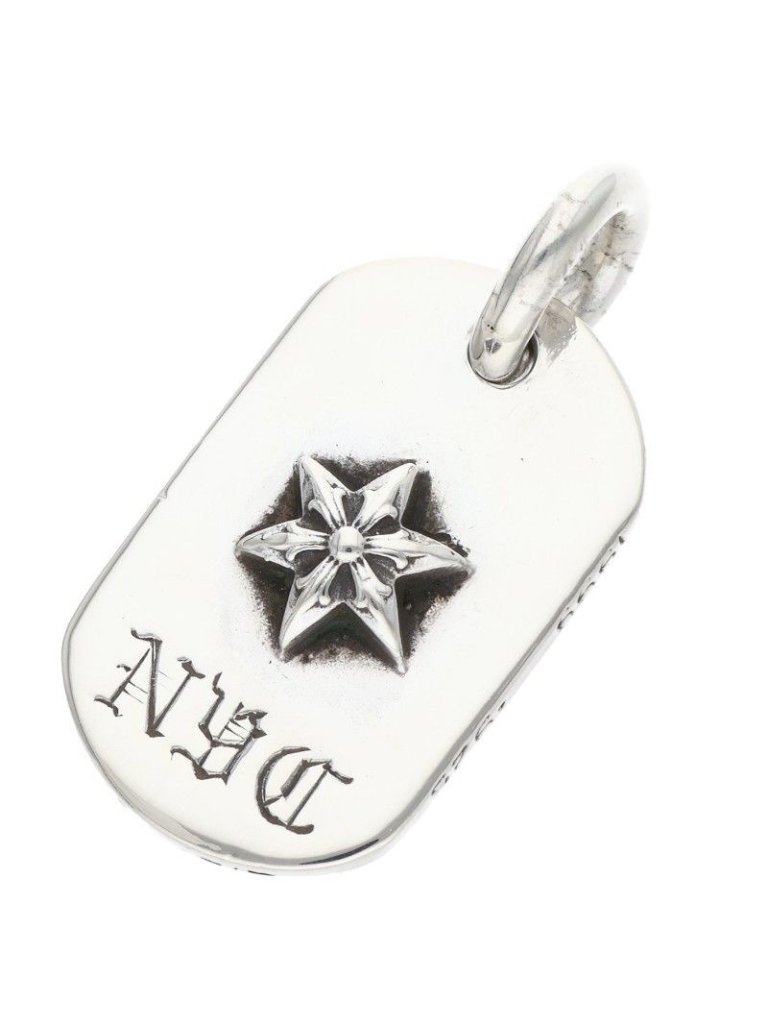 Chrome Hearts Raised Star Dogtag Dog Tag Nyc Limited Silver Necklace Top 1785$